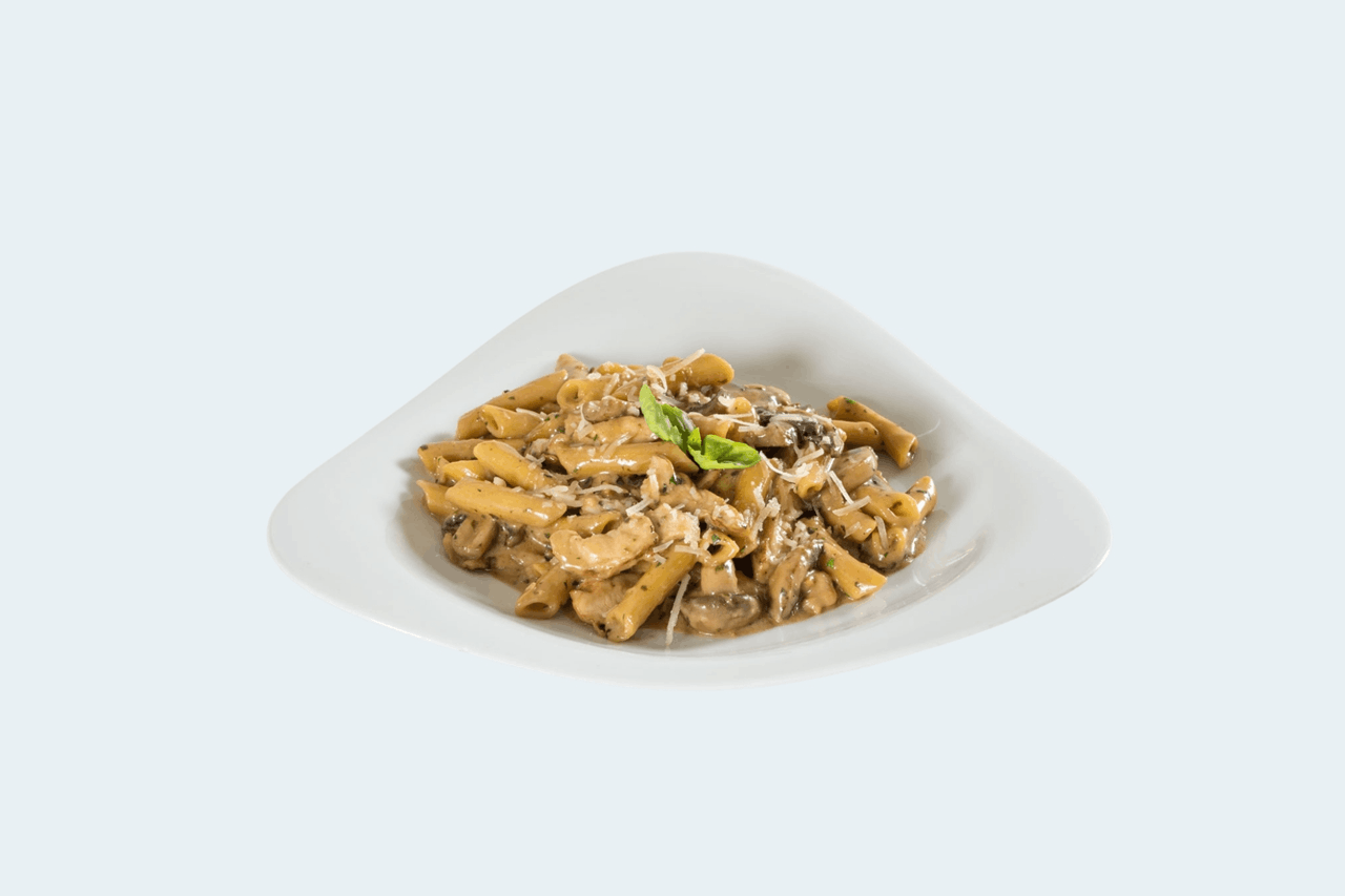 Kremalı  tavuklu  mantarlı  penne