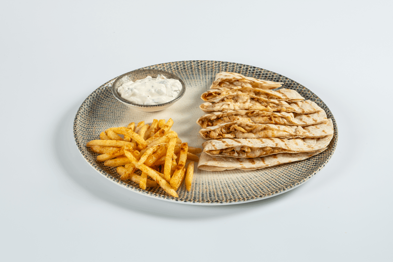 Tavuklu Kaşarlı tortilla